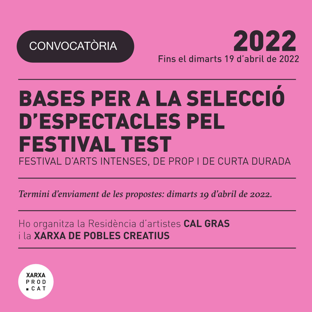24.03 | CONVOCATÒRIA FESTIVAL TEST