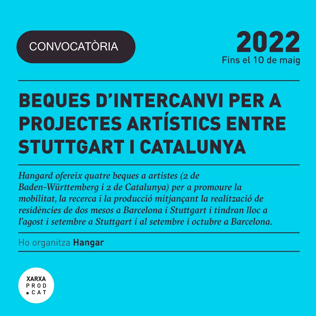23.04 | BEQUES D’INTERCANVI PER A PROJECTES ARTÍSTICS ENTRE STUTTGART I CATALUNYA
