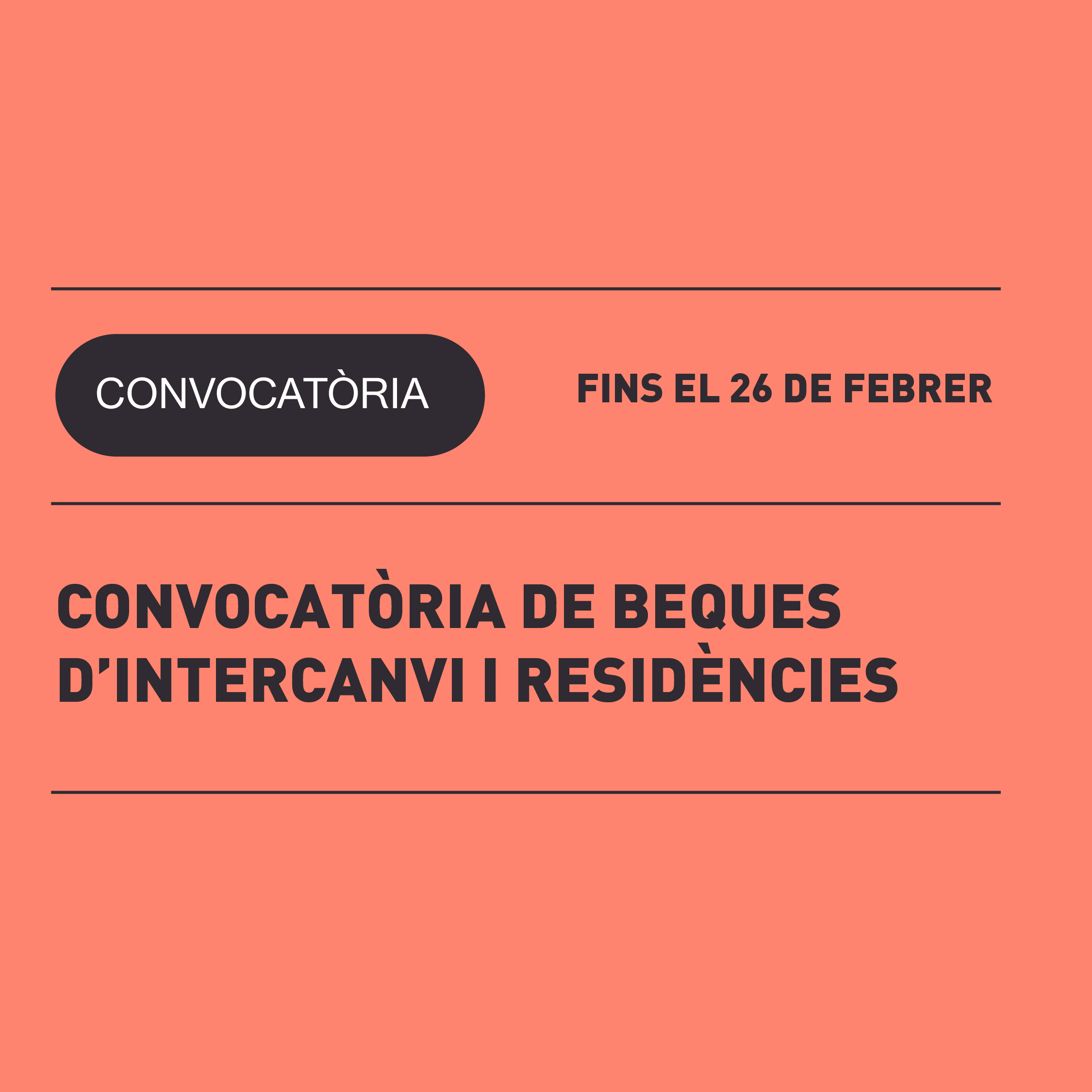 CONVOCATÒRIA D’INTERCANVIS I RESIDÈNCIES D’HANGAR 2023